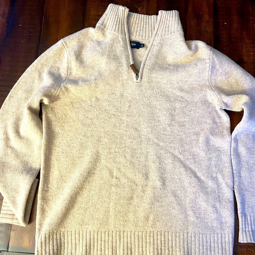 J. Crew Quarter zip wool sweater